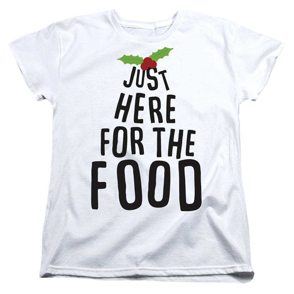 Christmas Just Here for the Food Womens T-Shirt