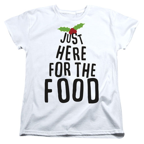 Christmas Just Here for the Food Womens T-Shirt