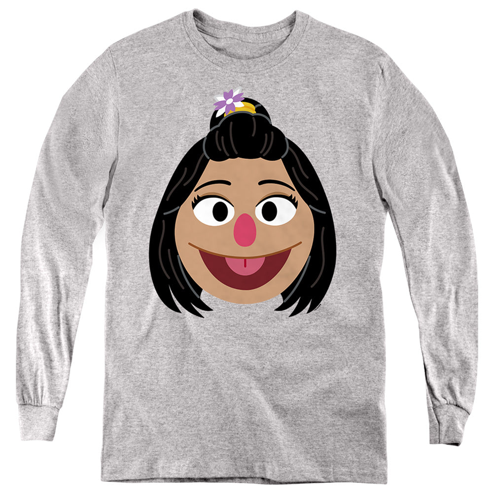 Sesame Street Ji-young Face Youth Long Sleeve T-Shirt