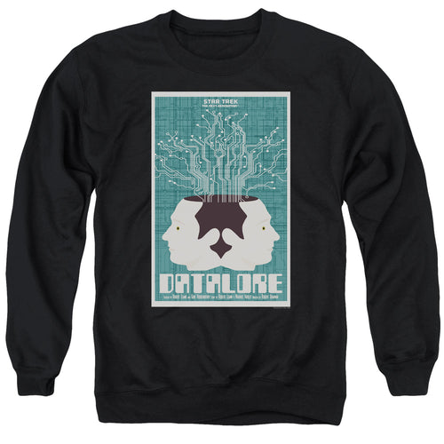 Star Trek Datalore Black Crewneck Sweatshirt