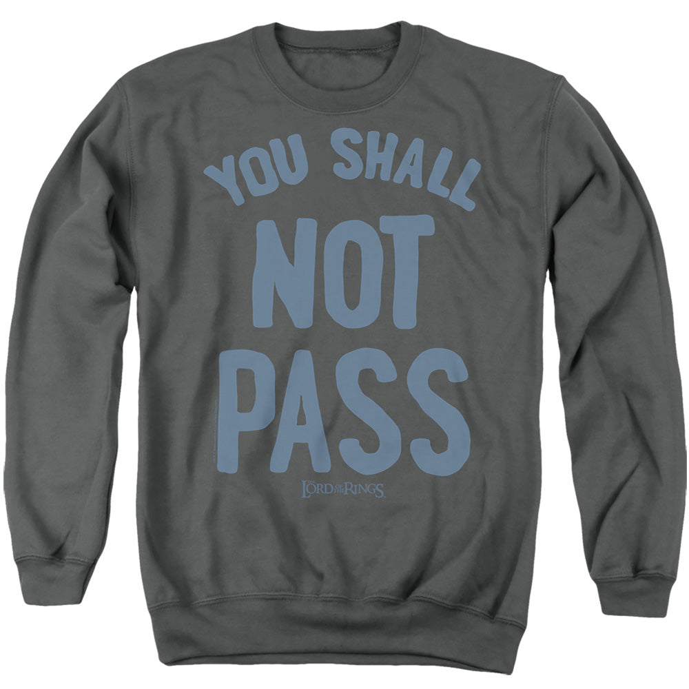 Lord of the Rings You Shall Not Pass Lettering Crewneck Sweatshirt