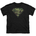 Superman Camo Logo Black Youth/Toddler T-Shirt