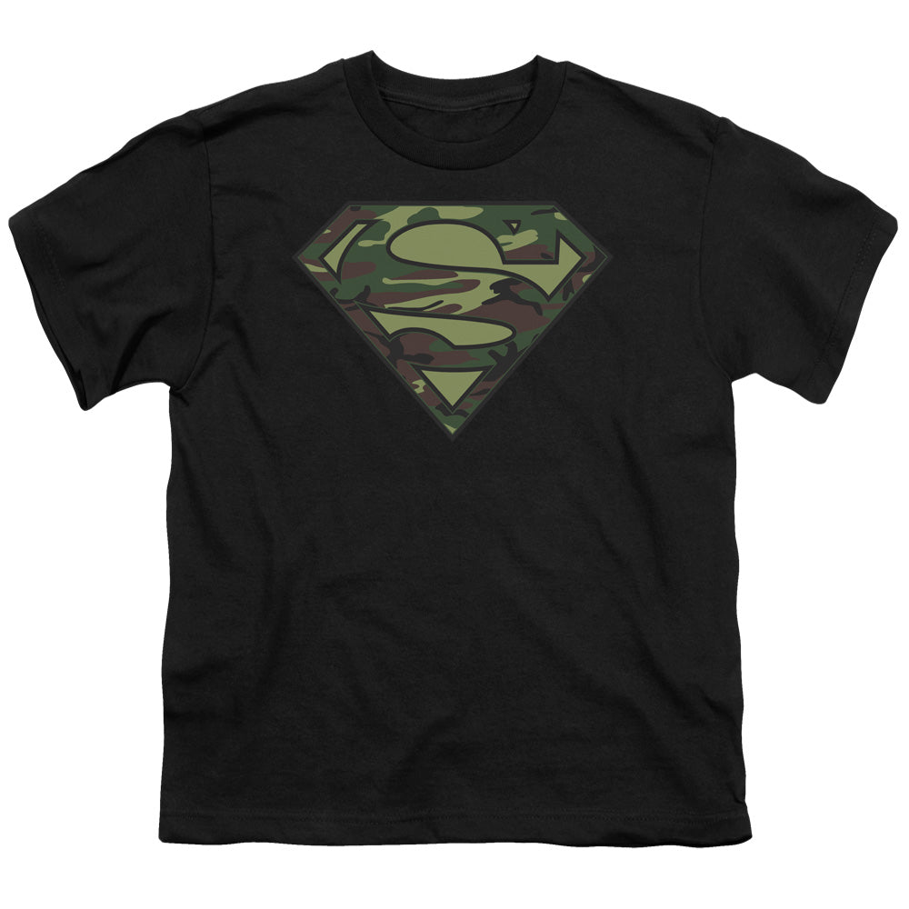 Superman Camo Logo Black Youth/Toddler T-Shirt