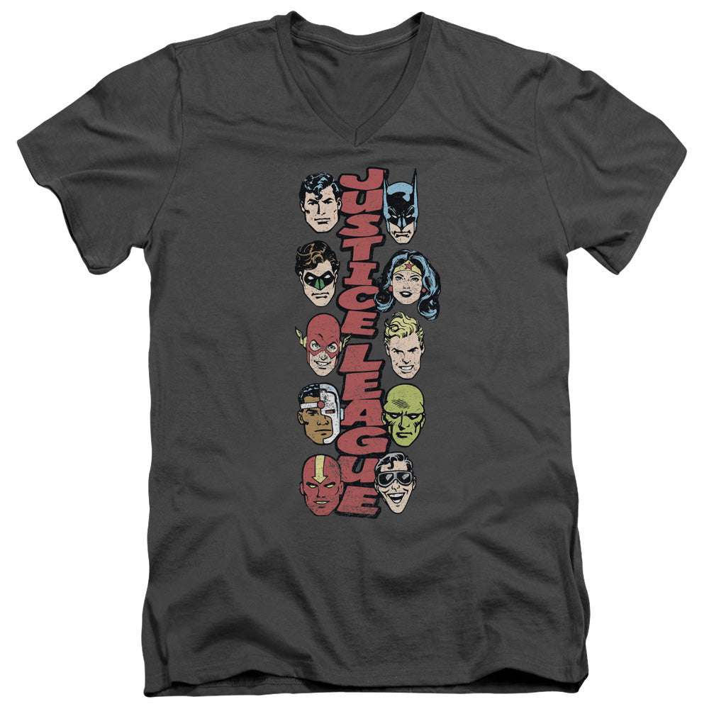 Green Lantern Stacked Justice V-Neck T-Shirt