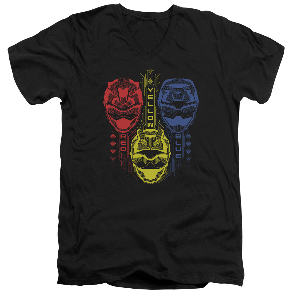 Power Rangers: Beast Morphers Red Yellow Blue V-Neck T-Shirt