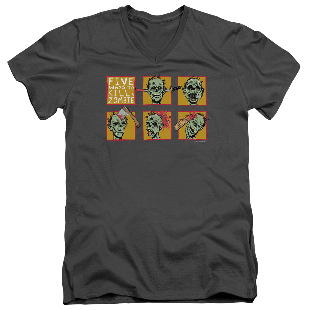 Five Ways to Kill a Zombie V-Neck T-Shirt