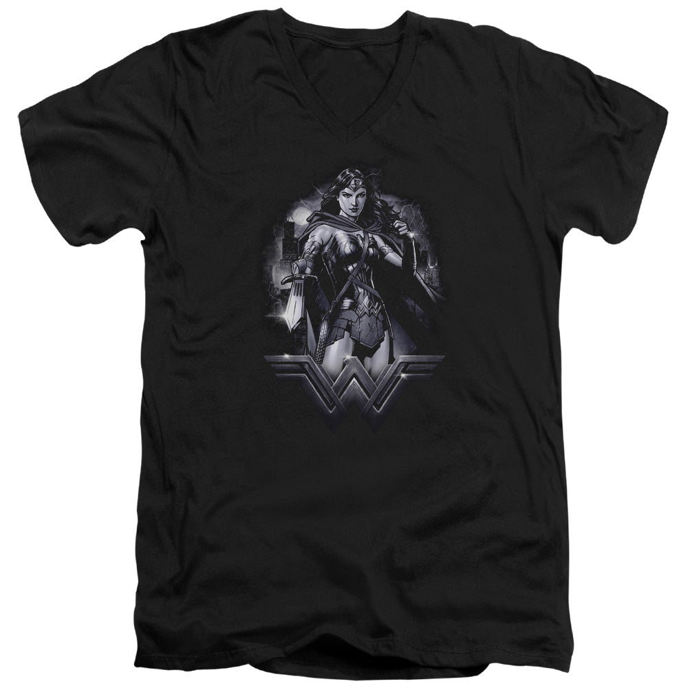 Batman v Superman Rainy Night V-Neck T-Shirt