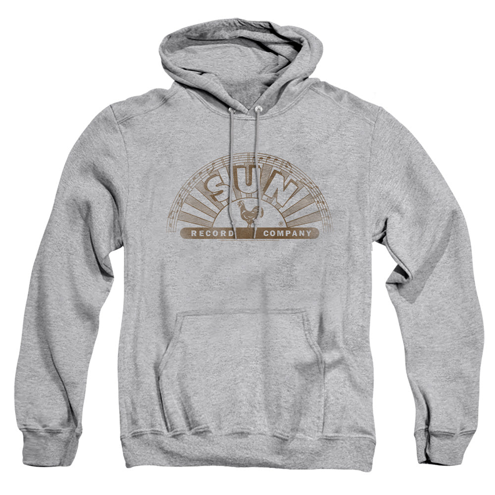 Sun Records Half Logo Distressed Pullover Hoodie