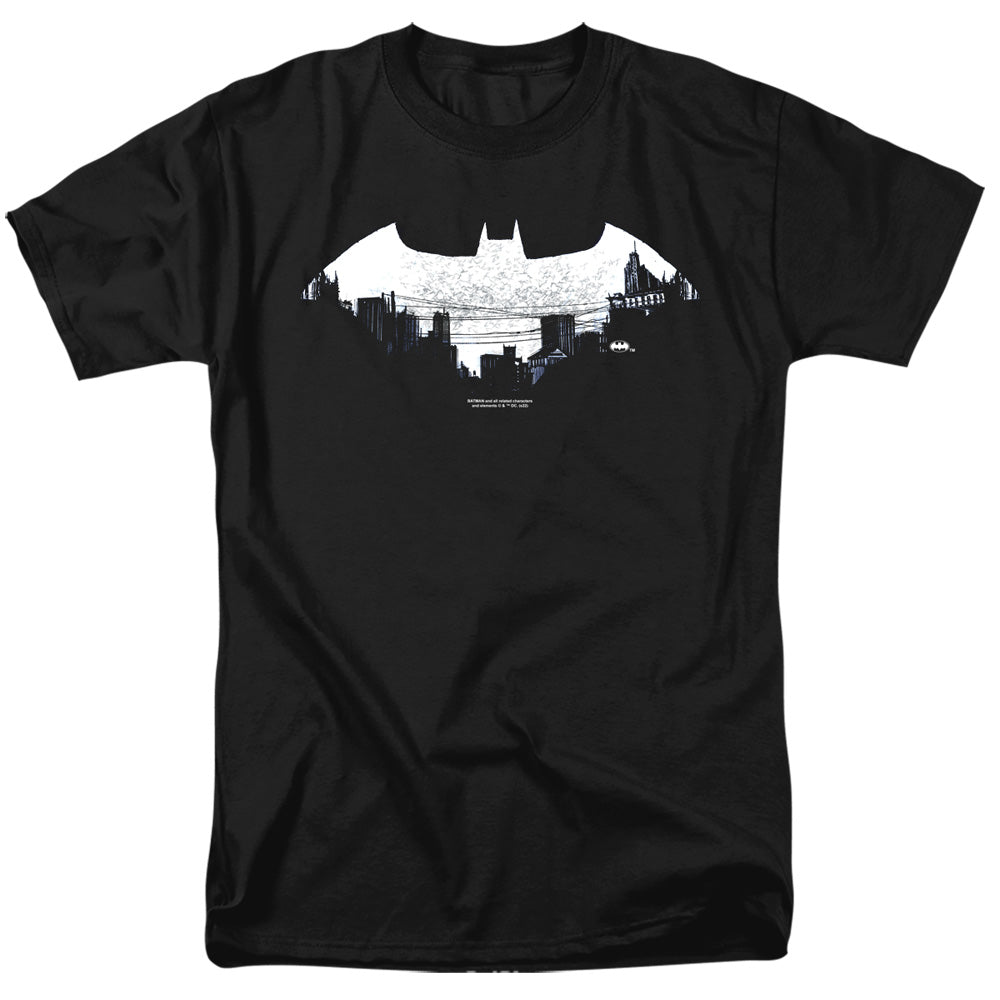 Batman Bat Logo Cityscape T-Shirt