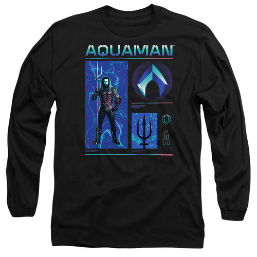 Aquaman Aquaman Stats Long Sleeve T-Shirt