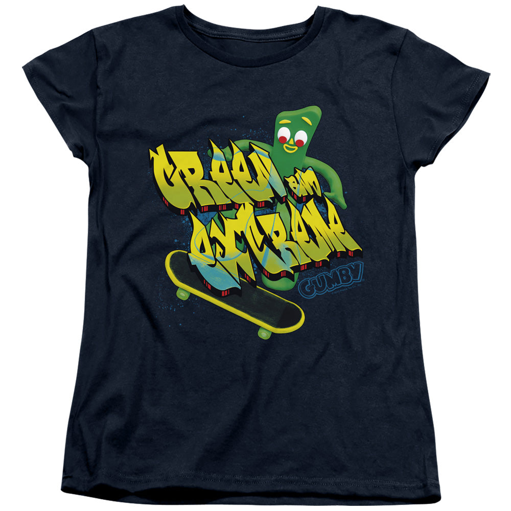 Gumby Green And Extreme Womens T-Shirt