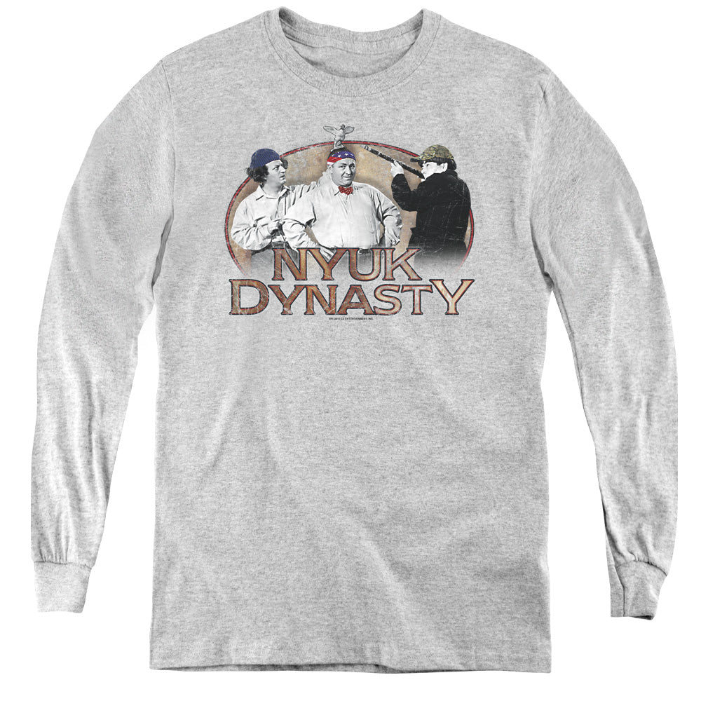 The Three Stooges Nyuk Dynasty Youth Long Sleeve T-Shirt