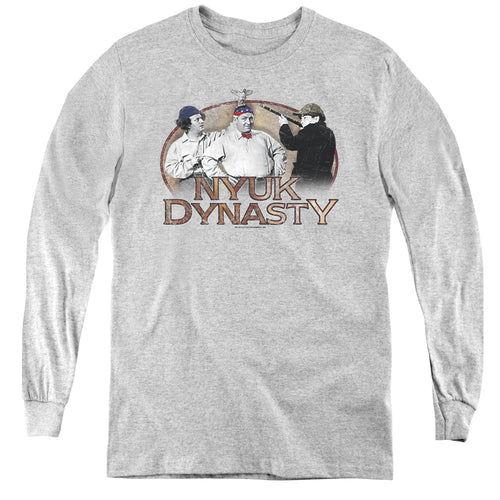 The Three Stooges Nyuk Dynasty Youth Long Sleeve T-Shirt