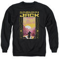 Samurai Jack Sunrise Black Crewneck Sweatshirt