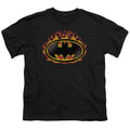 Batman Bat Flames Shield Youth/Toddler T-Shirt
