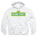 Sesame Street Logo White Pullover Hoodie
