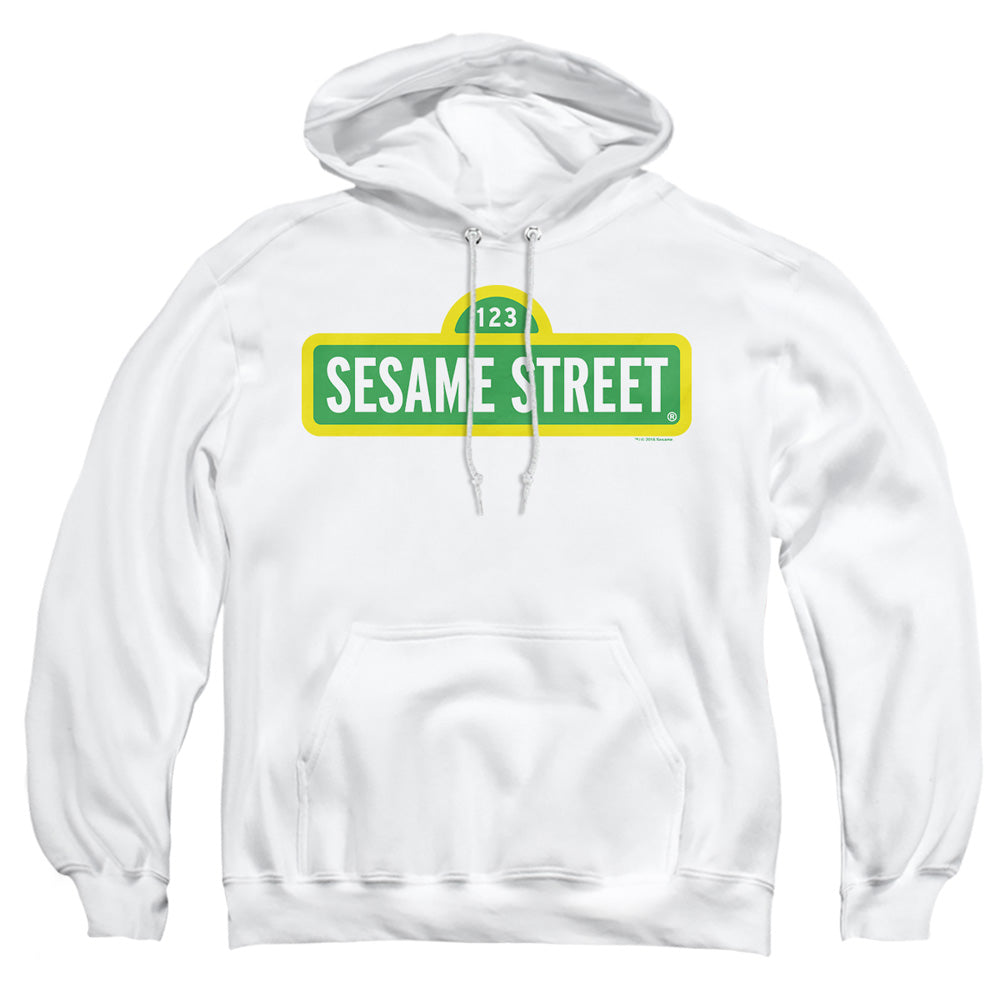 Sesame Street Logo White Pullover Hoodie