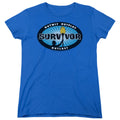 Survivor Blue Burst Womens T-Shirt