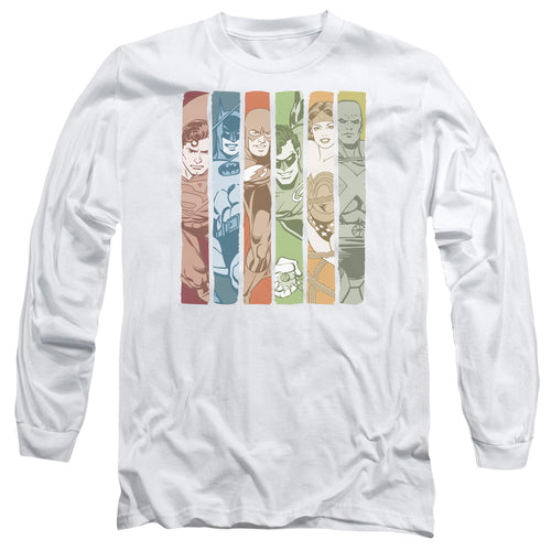 DC Comics Justice League Columns Long Sleeve T-Shirt