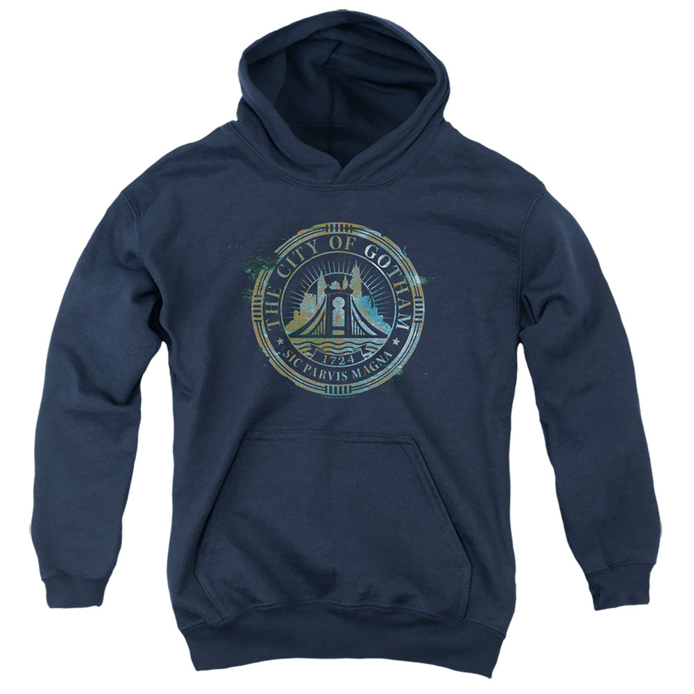 The Batman City of Gotham Seal Youth Hoodie