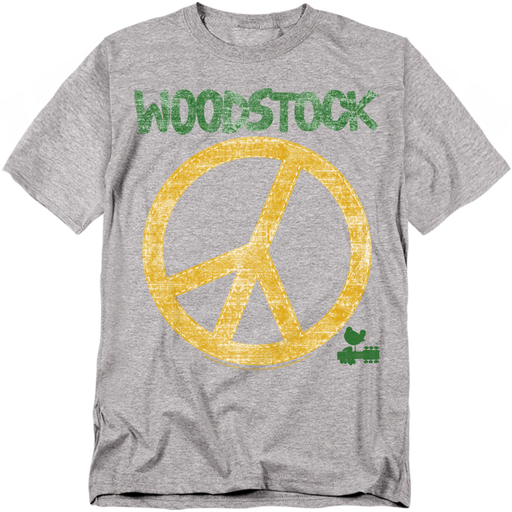 Woodstock Distressed Peace Sign T-Shirt