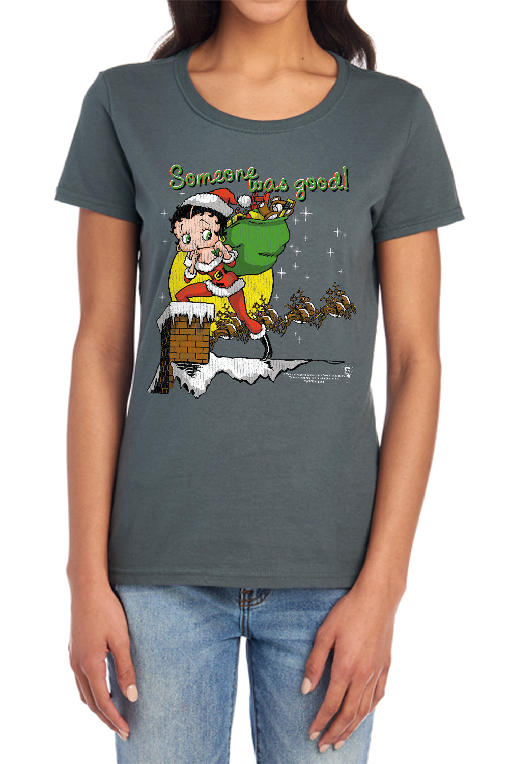 Betty Boop Chimney Womens T-Shirt