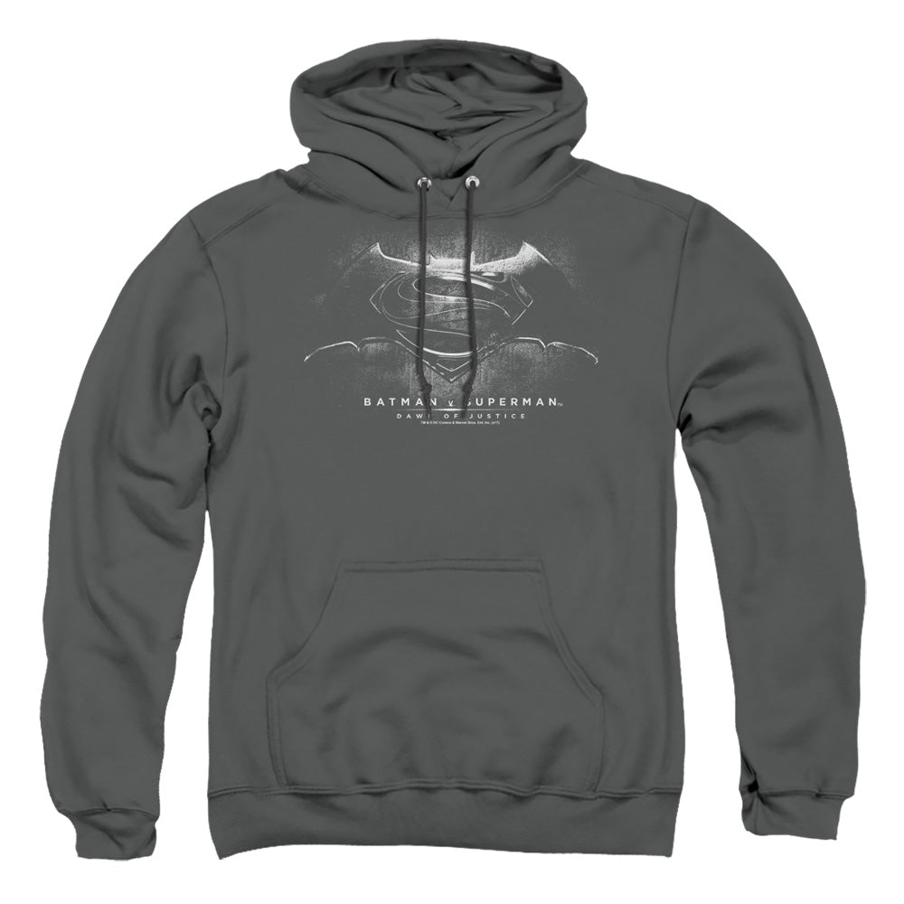 Batman v Superman Bw Logo Pullover Hoodie