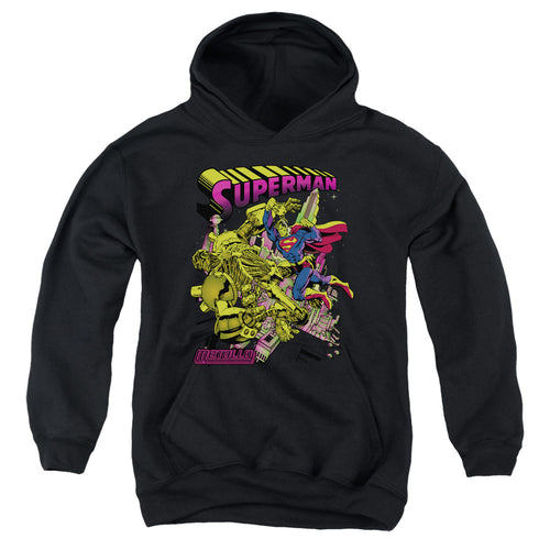 Superman Versus Metallo Blacklight Youth Hoodie
