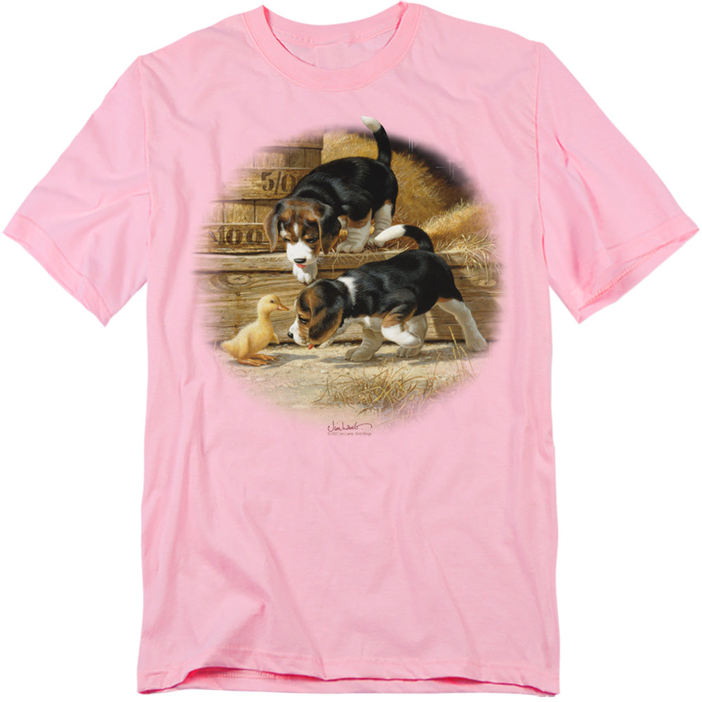 Wild Wings Getting Acquainted Beagle Puppies T-Shirt