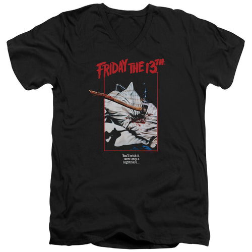 Friday the 13th Axe Poster V-Neck T-Shirt