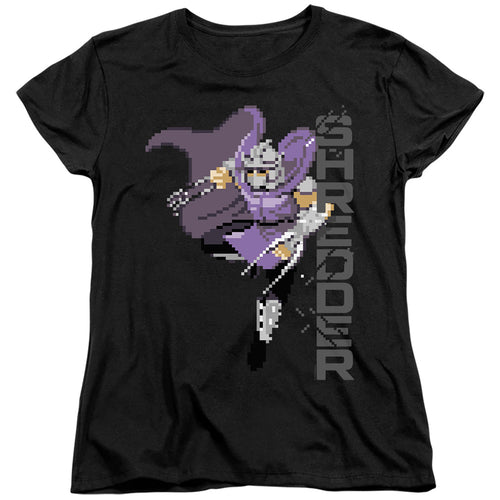 Teenage Mutant Ninja Turtles Retro Arcade Shredder Womens T-Shirt
