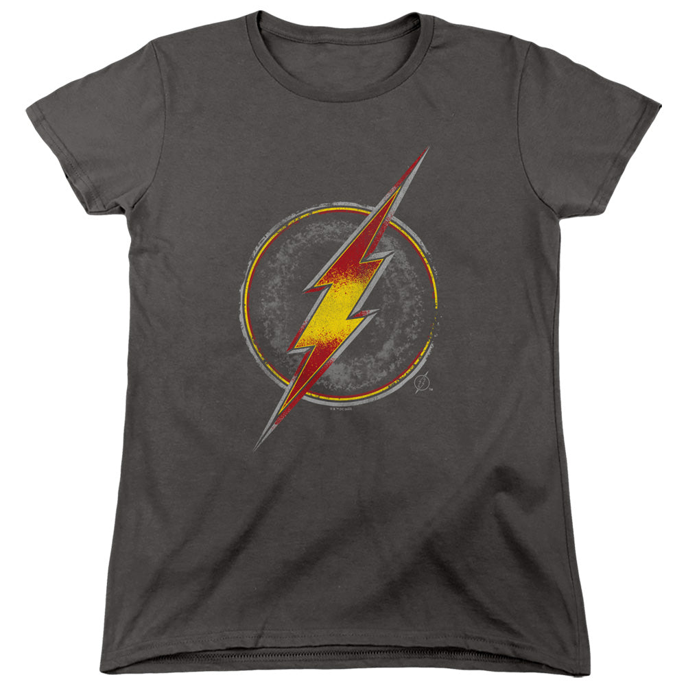 DC Comics Flash Busted Logo Womens T-Shirt