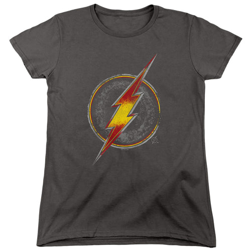 DC Comics Flash Busted Logo Womens T-Shirt