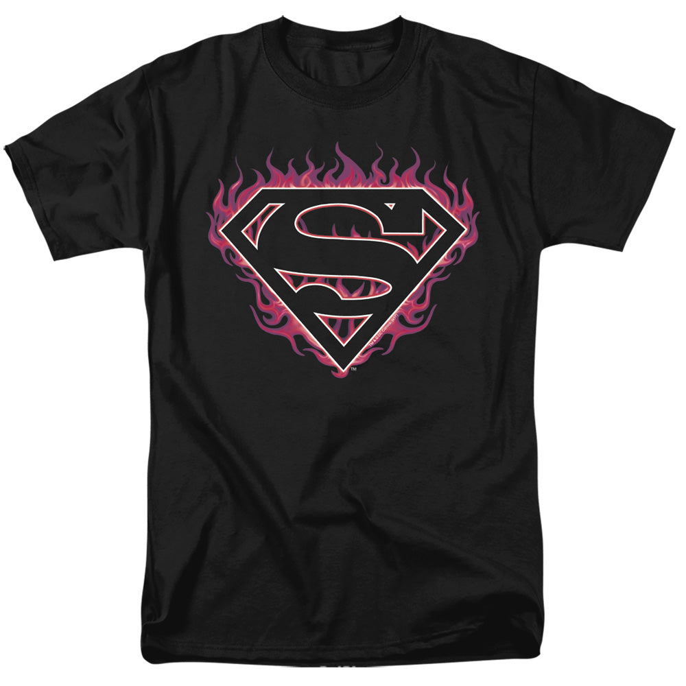 Superman Fuchsia Flames T-Shirt