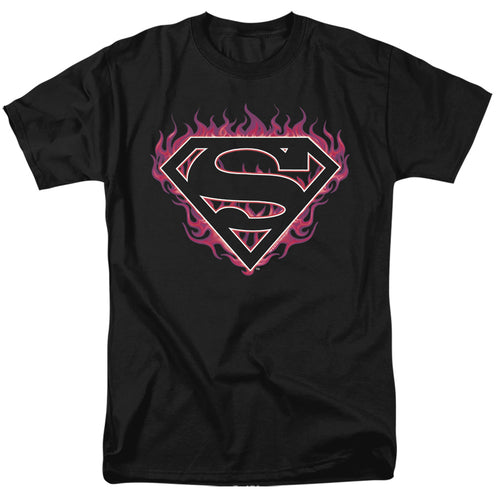 Superman Fuchsia Flames T-Shirt