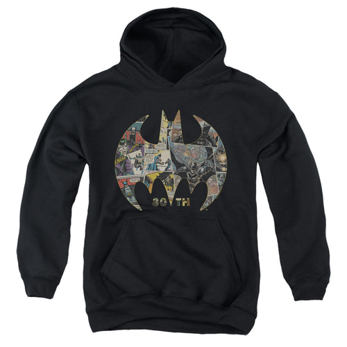 Batman 80Th Shield Youth Hoodie