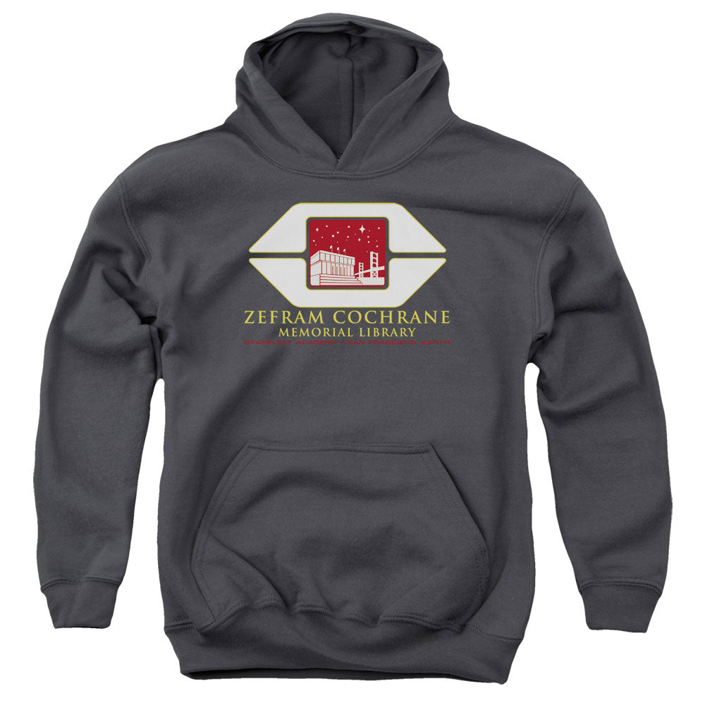 Star Trek Zefram Cochrane Memorial Library Youth Hoodie
