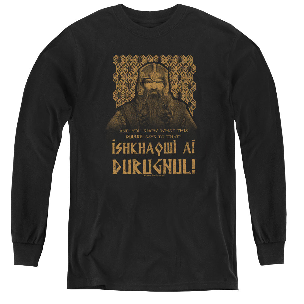 Lord of the Rings Ishkhaqwi Durugnul Youth Long Sleeve T-Shirt