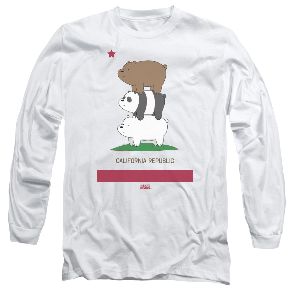 We Bare Bears California Republic Bear Stack Long Sleeve T-Shirt