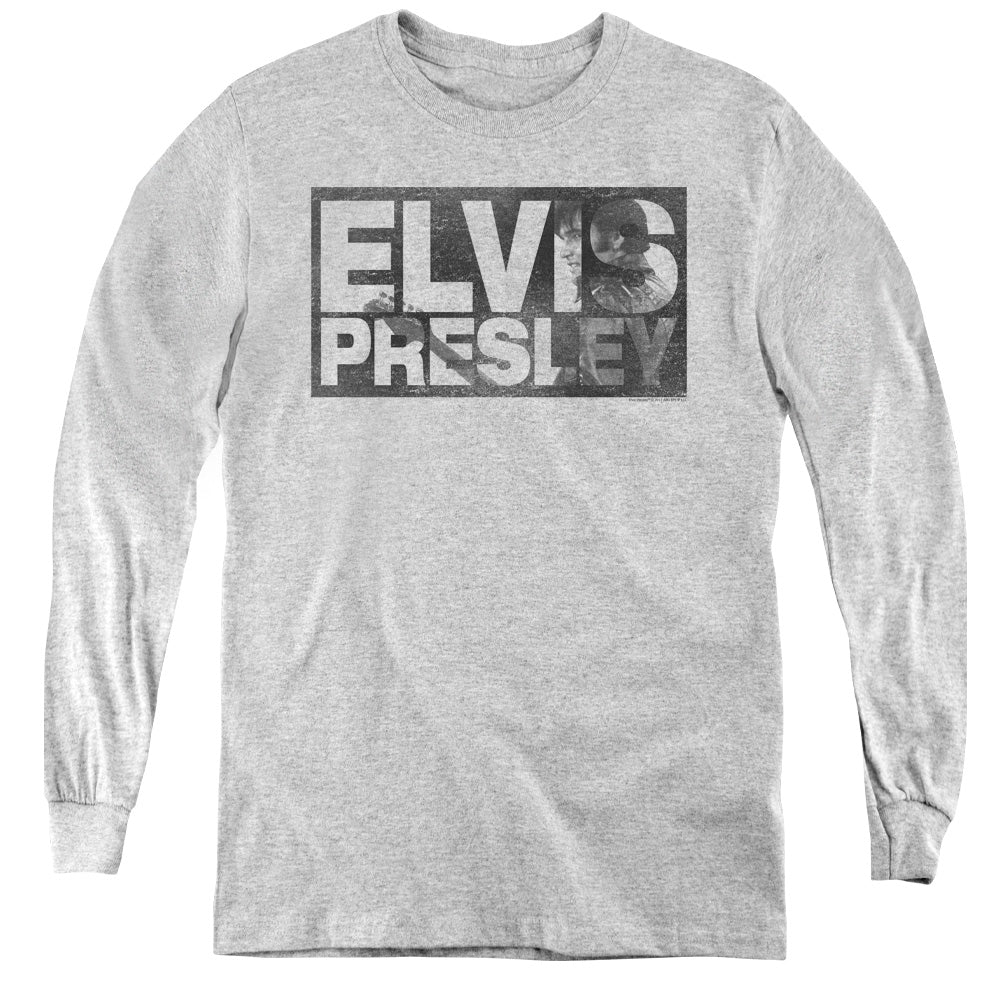 Elvis Presley Block Letters Youth Long Sleeve T-Shirt