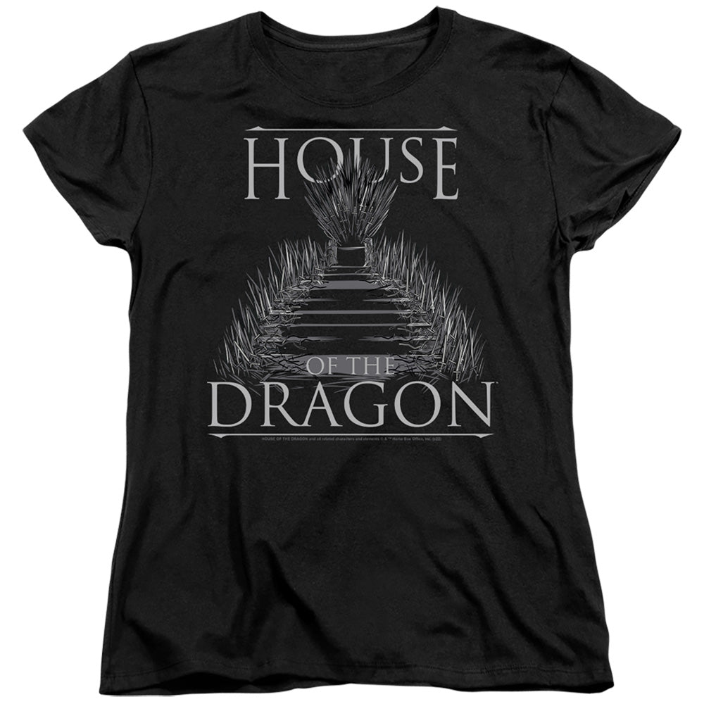 House of the Dragon Sword Throne Womens T-Shirt