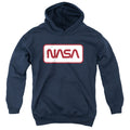 NASA Rectangular Worm Logo Youth Hoodie