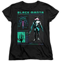 Aquaman Black Manta Stats Womens T-Shirt