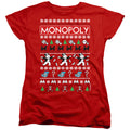 Monopoly Icons Ugly Christmas Womens T-Shirt
