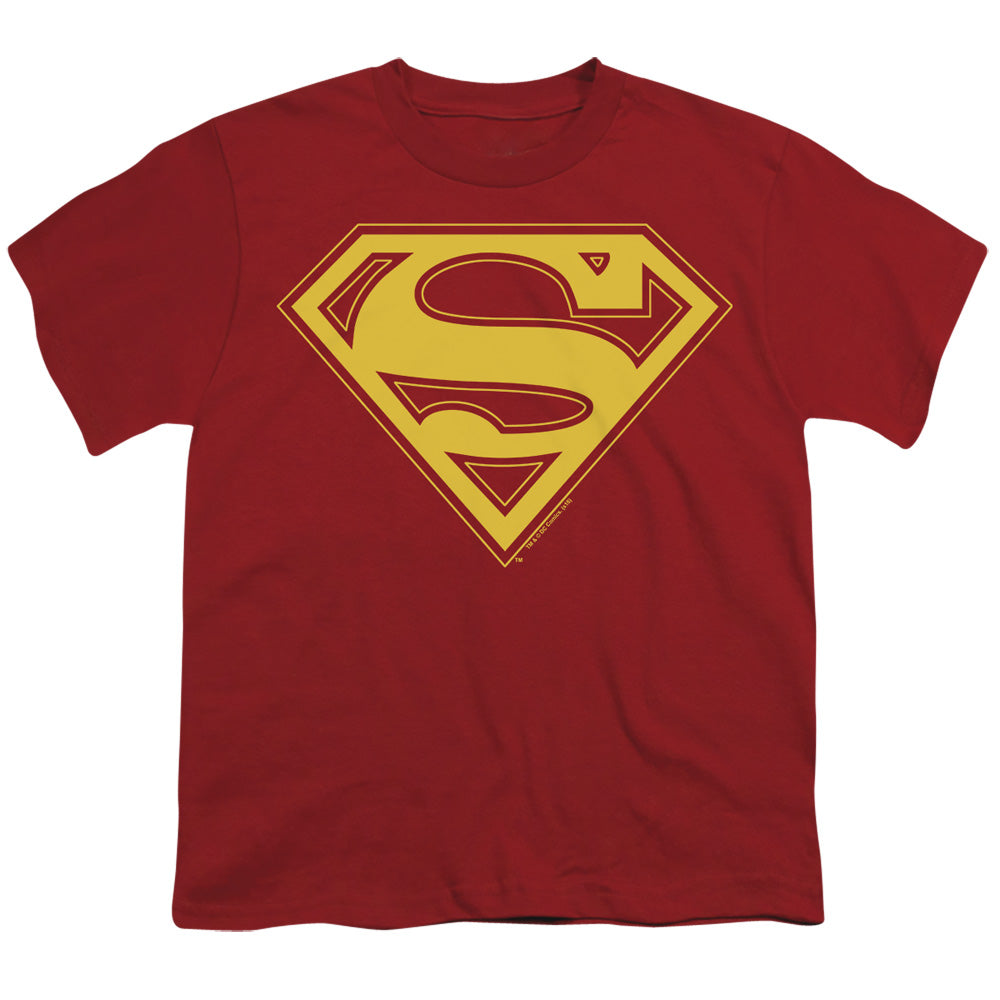 Superman Red & Gold Shield Red Youth/Toddler T-Shirt