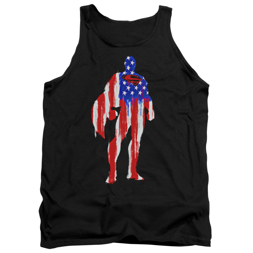 Superman Flag Silhouette Tank Top
