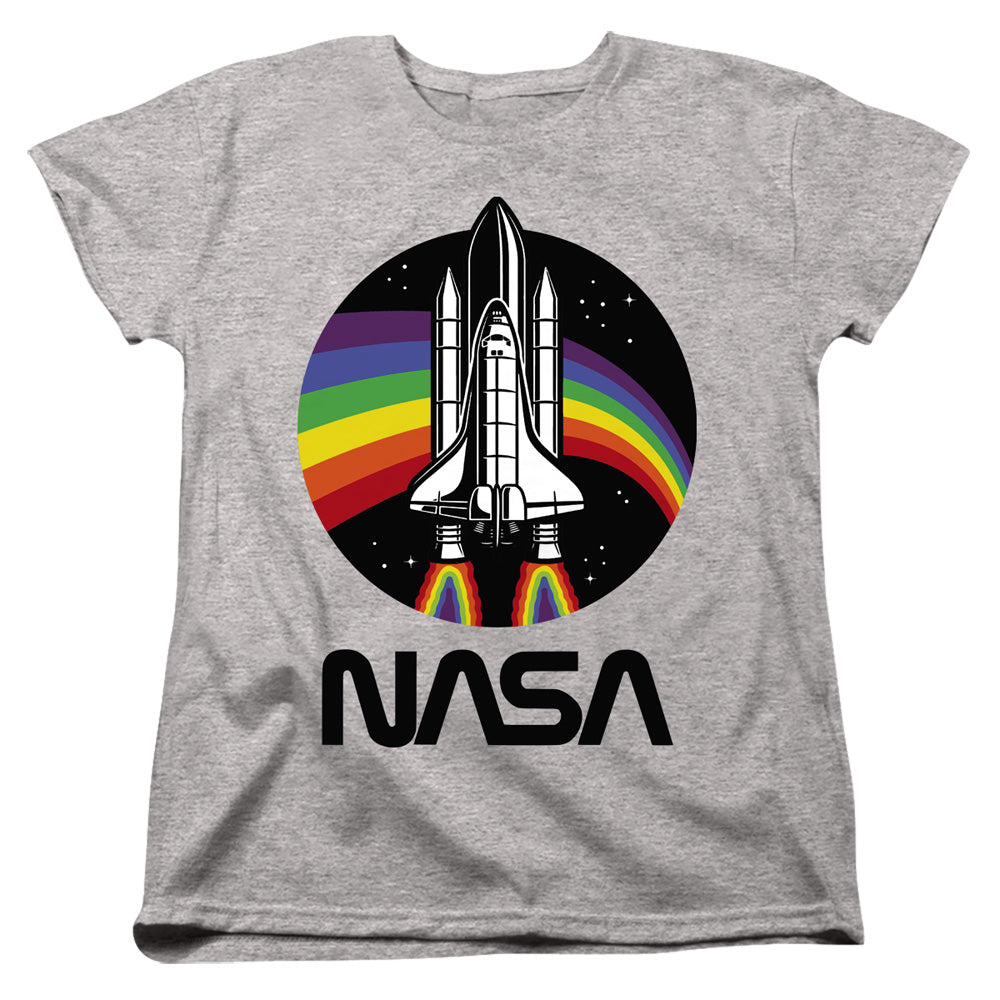 NASA Rainbow Shuttle Athletic Heather Womens T-Shirt