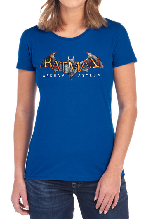 Batman Arkham Asylum Logo Womens T-Shirt