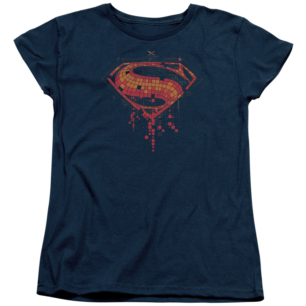 Batman v Superman Tech Super Logo Womens T-Shirt