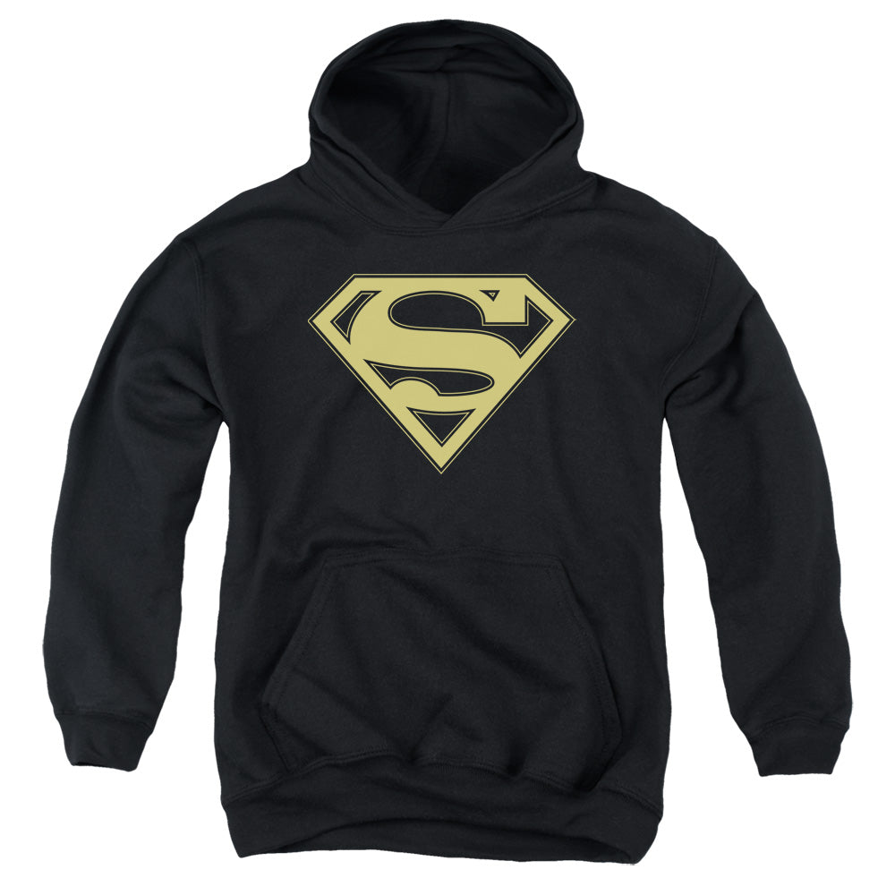 Superman Gold & Black Shield Youth Hoodie